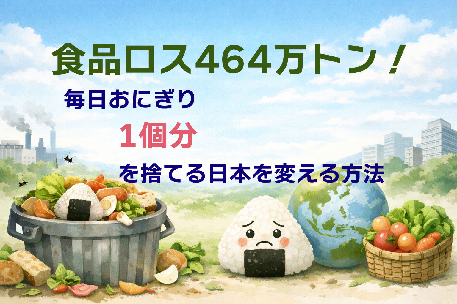 食品ロス464万トン！毎日おにぎり1個分を捨てる日本を変える方法