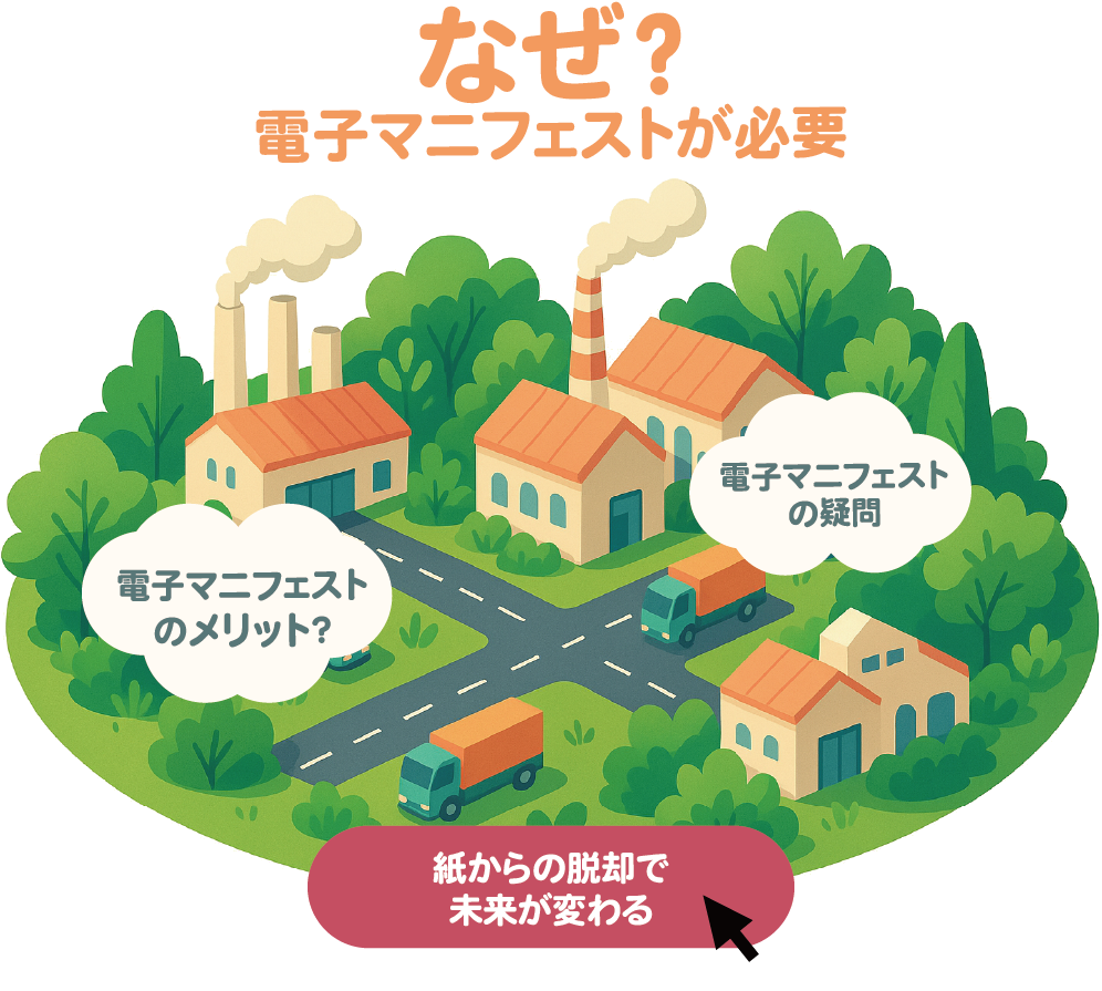 電子マニフェストでどのように解決するのか
