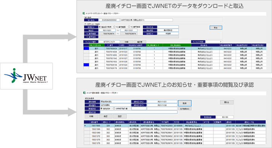 JWNETの画面を開かず運用可能